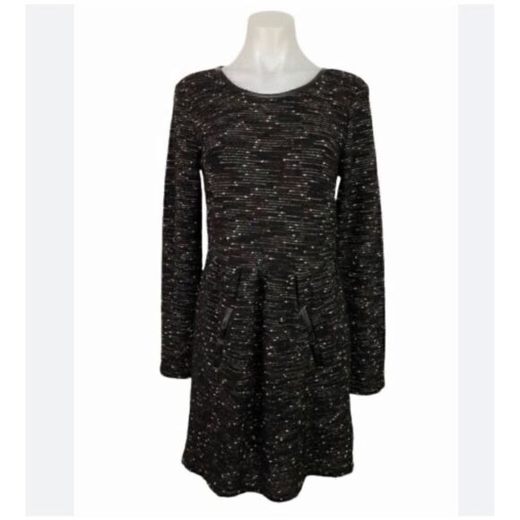 Maeve Anthro Boucle Tweed Mini Dress, XS, Black. Beautiful! Pockets! - Picture 1 of 10